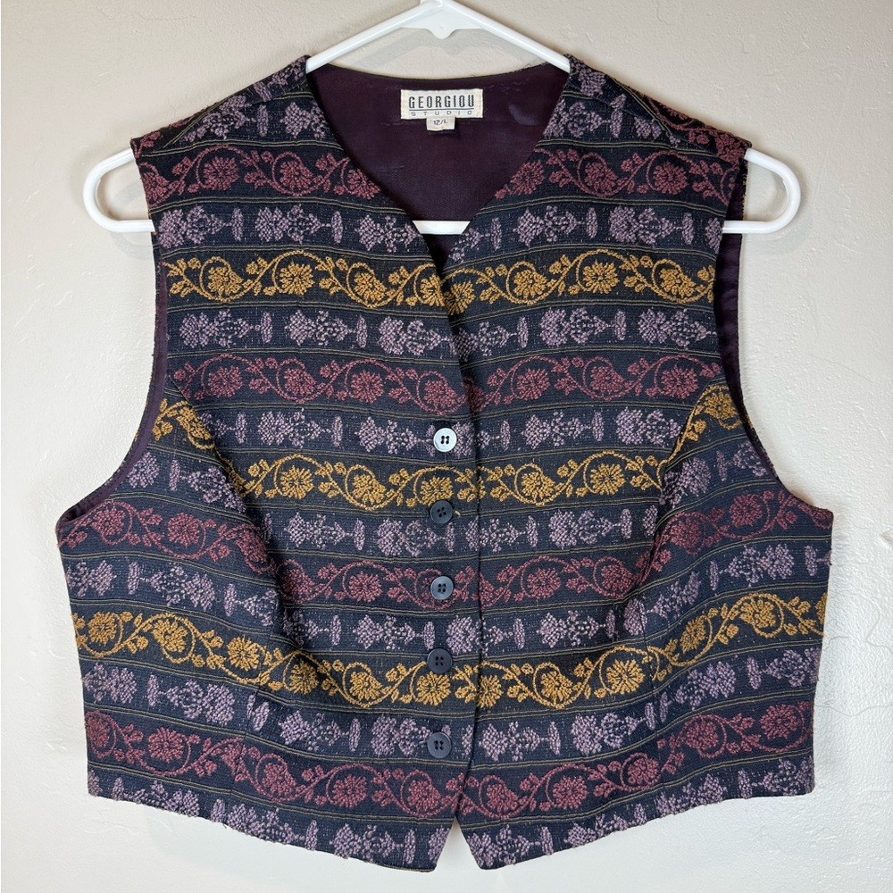 Vintage Georgiou Studio Embellished Boho Indie
Style Vest